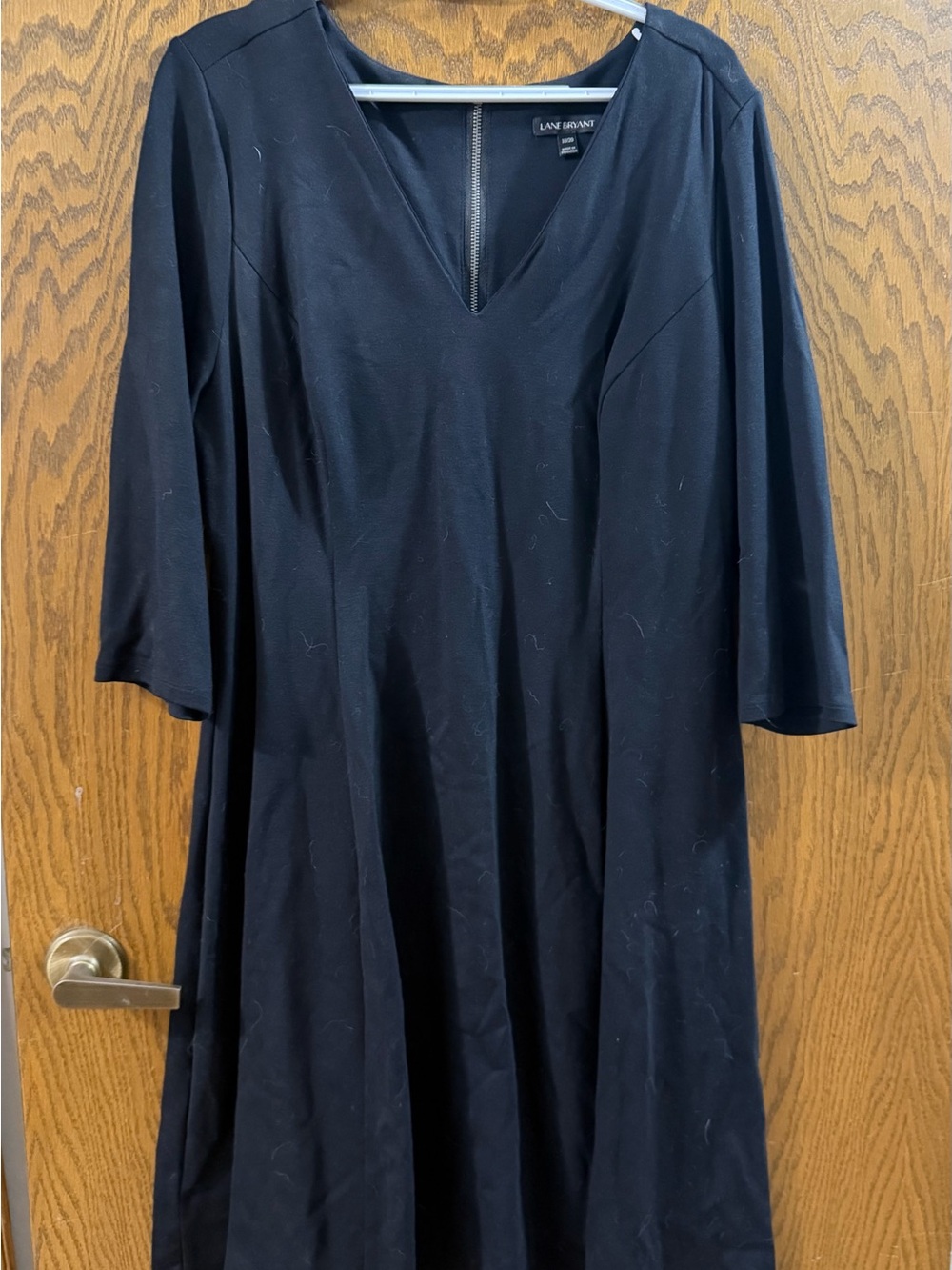 Lane Bryant Black V-Neck A-Line Dress 18/20